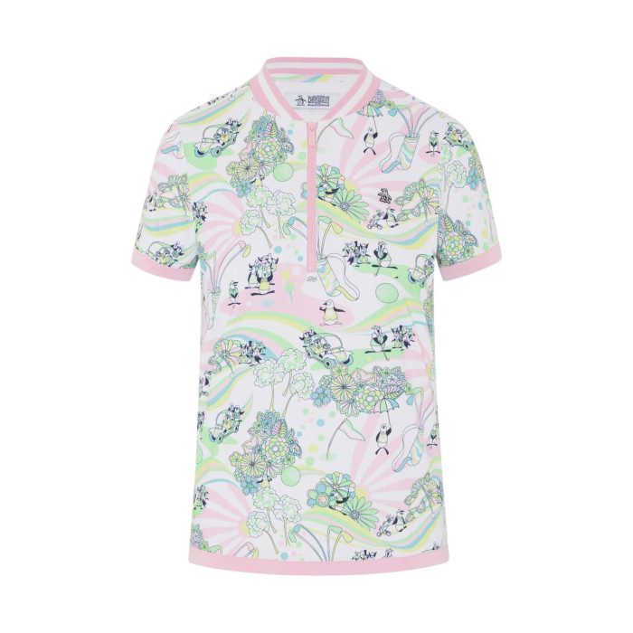 RETRO PRINT GOLF POLO