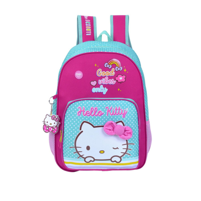 MOCHILA / MORRAL GRANDE HELLO KITTY GOOD VIBES