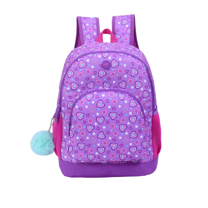 MOCHILA/ MORRAL GRANDE JOY PURPLE HEARTS