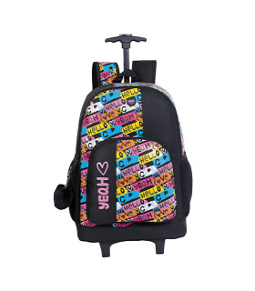 MOCHILA MORRAL GRANDE CON RUEDAS JOY GRAFFITI