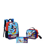 COMBO MOCHILA+MORRAL+LONCHERA+ESTUCHE MICKEY M