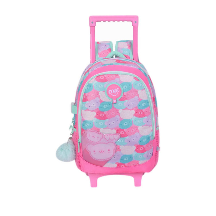MOCHILA/MORRAL C/RUEDAS TALLA S HAPPY OSITOS