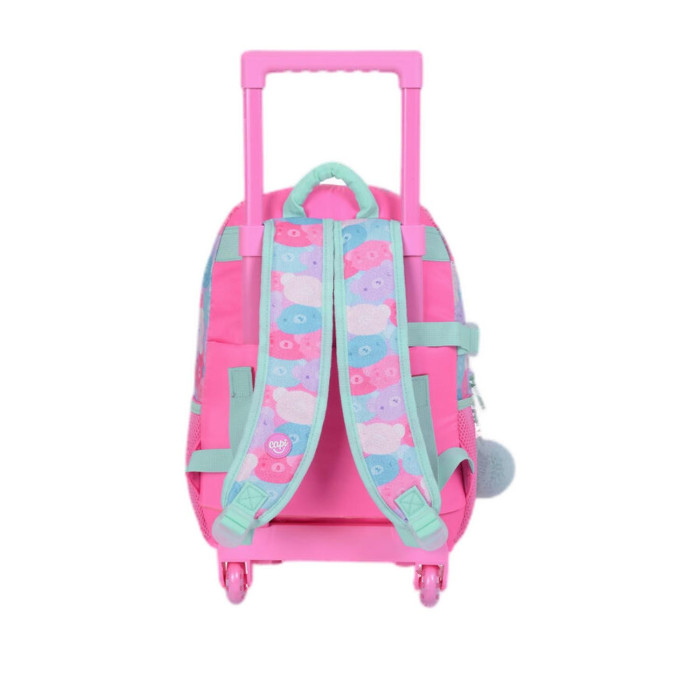 MOCHILA/MORRAL C/RUEDAS TALLA S HAPPY OSITOS