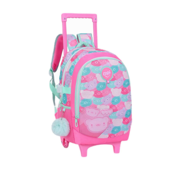 MOCHILA/MORRAL C/RUEDAS TALLA S HAPPY OSITOS
