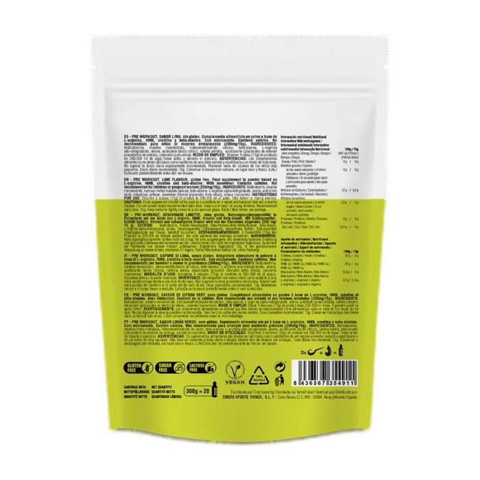 PRE WORKOUT 300G CAFFEINE LIME