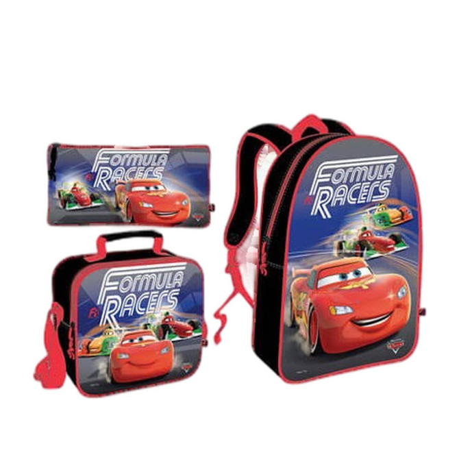 COMBO MORRAL+LONCHERA+CARTUCHERA CARS